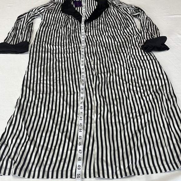 Ralph Lauren’s purple label black-white shiny viscose coat-dressing M in Italy. - Picture 2 of 16